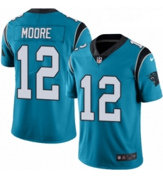 Carolina Panthers 12 DJ Moore Blue Alternate Vapor Untouchable Limited Player NFL Jersey