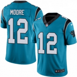 Carolina Panthers 12 DJ Moore Blue Alternate Vapor Untouchable Limited Player NFL Jersey