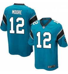 Carolina Panthers 12 DJ Moore Game Blue Alternate NFL Jersey