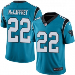 Carolina Panthers 22 Christian McCaffrey Limited Blue Rush Vapor Untouchable NFL Jersey