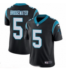Carolina Panthers 5 Teddy Bridgewater Black Team Color Stitched NFL Vapor Untouchable Limited Jersey