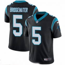Carolina Panthers 5 Teddy Bridgewater Black Team Color Stitched NFL Vapor Untouchable Limited Jersey