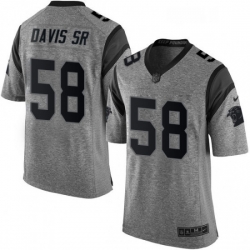 Carolina Panthers 58 Thomas Davis Limited Gray Gridiron NFL Jersey