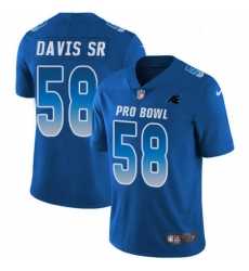 Carolina Panthers 58 Thomas Davis Limited Royal Blue 2018 Pro Bowl NFL Jersey