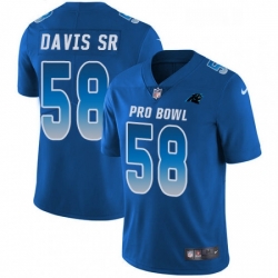 Carolina Panthers 58 Thomas Davis Limited Royal Blue 2018 Pro Bowl NFL Jersey
