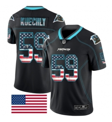 Carolina Panthers 59 Luke Kuechly Black Stitched NFL Limited Rush USA Flag Jersey Carolina Panthers 59 Luke Kuechly Black Stitched NFL Limited Rush USA Flag Jersey