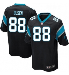 Carolina Panthers 88 Greg Olsen Game Black Team Color NFL Jersey