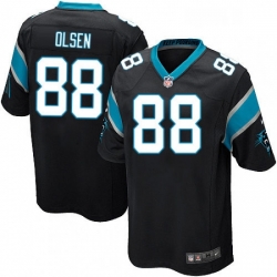 Carolina Panthers 88 Greg Olsen Game Black Team Color NFL Jersey