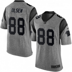 Carolina Panthers 88 Greg Olsen Limited Gray Gridiron NFL Jersey