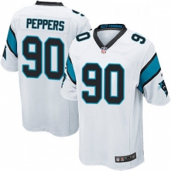 Carolina Panthers 90 Julius Peppers Game White NFL Jersey
