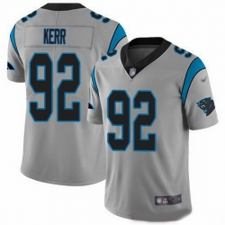 Carolina Panthers 92 Zach Kerr Silver Stitched NFL Limited Inverted Legend Jersey