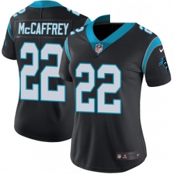 Women's Carolina Panthers 22 Christian McCaffrey Black Team Color Vapor Untouchable Limited Player NFL Jersey