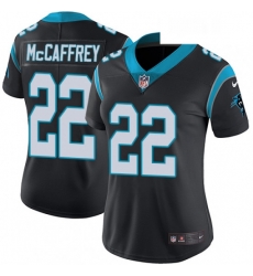 Women's Carolina Panthers 22 Christian McCaffrey Elite Black Team Color NFL Jersey