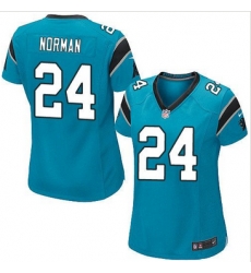 Women's Carolina Panthers #24 Josh Norman Blue Alternate Stitched NFL Elite Jersey