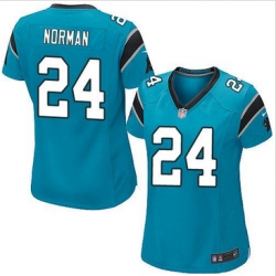 Women's Carolina Panthers #24 Josh Norman Blue Alternate Stitched NFL Elite Jersey