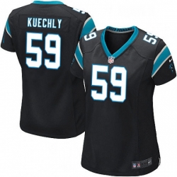 Women's Carolina Panthers 59 Luke Kuechly Game Black Team Color NFL Jersey