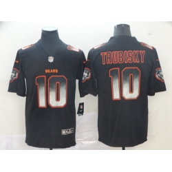 Chicago Bears 10 Mitchell Trubisky Black Arch Smoke Vapor Untouchable Limited Jersey
