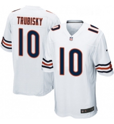 Chicago Bears 10 Mitchell Trubisky Game White NFL Jersey