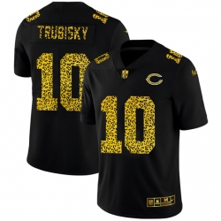 Chicago Bears 10 Mitchell Trubisky Leopard Print Fashion Vapor Limited NFL Jersey Black