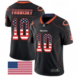 Chicago Bears 10 Mitchell Trubisky Limited Black Rush USA Flag NFL Jersey