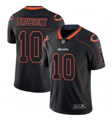 Chicago Bears 10 Mitchell Trubisky Limited Lights Out Black Rush NFL Jersey