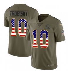 Chicago Bears 10 Mitchell Trubisky Limited Olive USA Flag Salute To Service NFL Jersey Chicago Bears 10 Mitchell Trubisky Limited Olive USA Flag Salute To Service NFL Jersey