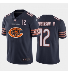 Chicago Bears 12 Allen Robinson II Navy Team Big Logo Number Vapor Untouchable Limited Jersey