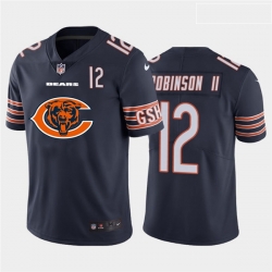 Chicago Bears 12 Allen Robinson II Navy Team Big Logo Number Vapor Untouchable Limited Jersey