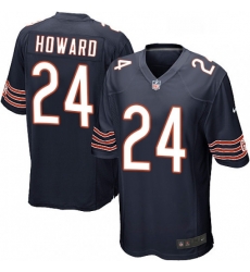 Chicago Bears 24 Jordan Howard Game Navy Blue Team Color NFL Jersey