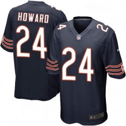 Chicago Bears 24 Jordan Howard Game Navy Blue Team Color NFL Jersey