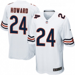 Chicago Bears 24 Jordan Howard Game White NFL Jersey