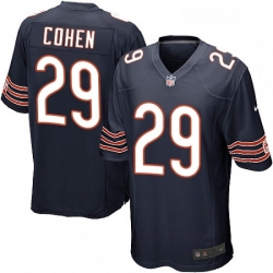 Chicago Bears 29 Tarik Cohen Game Navy Blue Team Color NFL Jersey