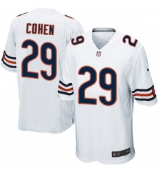 Chicago Bears 29 Tarik Cohen Game White NFL Jersey