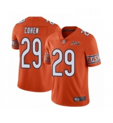 Chicago Bears 29 Tarik Cohen Orange Alternate 100th Season Limited Football Jersey Chicago Bears 29 Tarik Cohen Orange Alternate 100th Season Limited Football Jersey