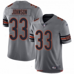 Chicago Bears 33 Jaylon Johnson Silver Stitched NFL Limited Inverted Legend Jersey