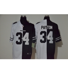 Chicago Bears 34 Walter Payton Black And White Split Vapor Untouchable Limited Jersey