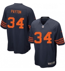Chicago Bears 34 Walter Payton Game Navy Blue Alternate NFL Jersey