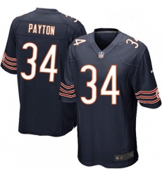 Chicago Bears 34 Walter Payton Game Navy Blue Team Color NFL Jersey