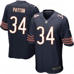 Chicago Bears 34 Walter Payton Game Navy Blue Team Color NFL Jersey