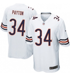 Chicago Bears 34 Walter Payton Game White NFL Jersey