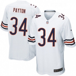 Chicago Bears 34 Walter Payton Game White NFL Jersey