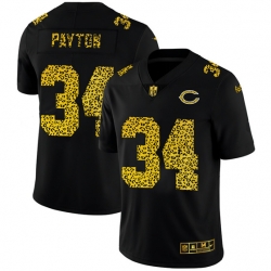 Chicago Bears 34 Walter Payton Leopard Print Fashion Vapor Limited NFL Jersey Black