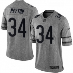 Chicago Bears 34 Walter Payton Limited Gray Gridiron NFL Jersey