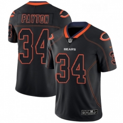 Chicago Bears 34 Walter Payton Limited Lights Out Black Rush NFL Jersey