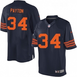 Chicago Bears 34 Walter Payton Navy Blue Alternate Vapor Untouchable Limited Player NFL Jersey