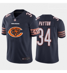 Chicago Bears 34 Walter Payton Navy Team Big Logo Vapor Untouchable Limited Jersey