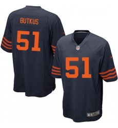 Chicago Bears 51 Dick Butkus Game Navy Blue Alternate NFL Jersey
