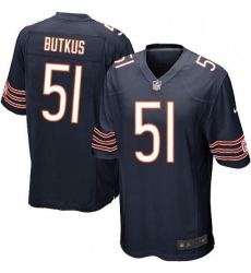 Chicago Bears 51 Dick Butkus Game Navy Blue Team Color NFL Jersey