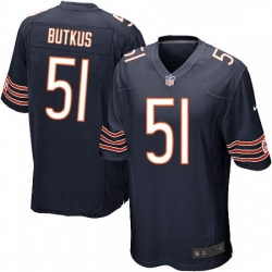 Chicago Bears 51 Dick Butkus Game Navy Blue Team Color NFL Jersey