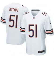 Chicago Bears 51 Dick Butkus Game White NFL Jersey